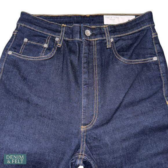 NEW Rag & Bone Casey High Rise Rinse Ankle Flare Jeans Dark Indigo Size 30 - Picture 10 of 16